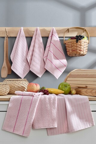 Set prosoape, Eponj Home, Sofya, Bumbac, Roz pudra