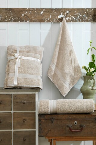 Set prosoape, Eponj Home, DS, Bumbac, Bej