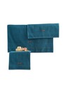 Set prosoape, Cotton Box, Wellness, Bumbac, Albastru petrol