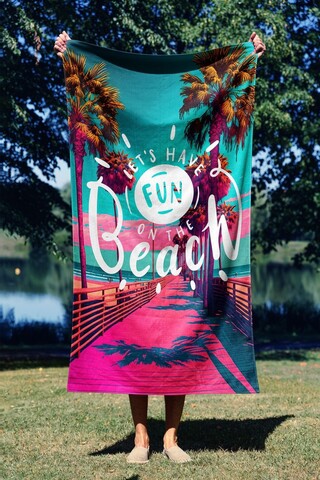 Prosop de plaja, Astacura, Beachfun 70, 70x130 cm, 70% poliester/30% poliamida, Multicolor