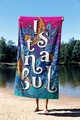Prosop de plaja, Astacura, Beautiful Istanbul 70, 70x130 cm, 70% poliester/30% poliamida, Multicolor