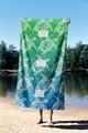 Prosop de plaja, Astacura, Blue Turtle 70, 70x130 cm, 70% poliester/30% poliamida, Multicolor