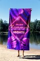 Prosop de plaja, Astacura, Enjoy Summer Night 70, 70x130 cm, 70% poliester/30% poliamida, Multicolor