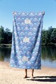 Prosop de plaja, Astacura, Enjoy Summer Night 70, 70x130 cm, 70% poliester/30% poliamida, Multicolor