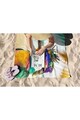 Prosop de plaja, Astacura, Flying Academi 70, 70x130 cm, 70% poliester/30% poliamida, Multicolor