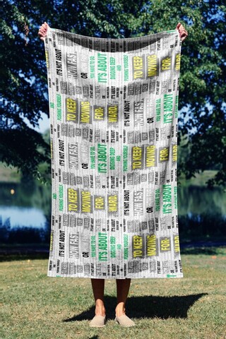 Prosop de plaja, Astacura, Keep Moving Faster 70, 70x130 cm, 70% poliester/30% poliamida, Multicolor