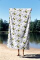 Prosop de plaja, Astacura, Pasa Da Rust 70, 70x130 cm, 70% poliester/30% poliamida, Multicolor