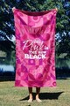 Prosop de plaja, Astacura, Pink is The New Black 70, 70x130 cm, 70% poliester/30% poliamida, Multicolor