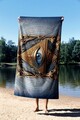 Prosop de plaja, Astacura, Pyramid Eye 70, 70x130 cm, 70% poliester/30% poliamida, Multicolor