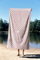 Prosop de plaja, Astacura, Red Muscle 70, 70x130 cm, 70% poliester/30% poliamida, Multicolor