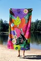 Prosop de plaja, Astacura, Tropical Vibes 70, 70x130 cm, 70% poliester/30% poliamida, Multicolor