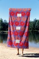 Prosop de plaja, Astacura, Tropical Vibes 70, 70x130 cm, 70% poliester/30% poliamida, Multicolor