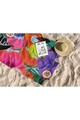 Prosop de plaja, Astacura, Tropical Vibes 70, 70x130 cm, 70% poliester/30% poliamida, Multicolor