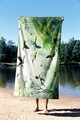 Prosop de plaja, Astacura, Water Color Jungle 70, 70x130 cm, 70% poliester/30% poliamida, Multicolor