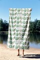 Prosop de plaja, Astacura, Water Color Jungle 70, 70x130 cm, 70% poliester/30% poliamida, Multicolor