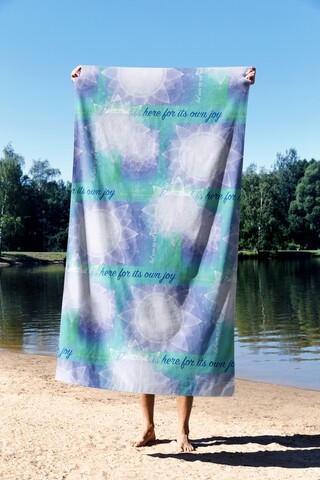 Prosop de plaja, Astacura, Yoga Nature 70, 70x130 cm, 70% poliester/30% poliamida, Multicolor