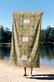 Prosop de plaja, Astacura, Forest Camping 90, 90x150 cm, 70% poliester/30% poliamida, Multicolor