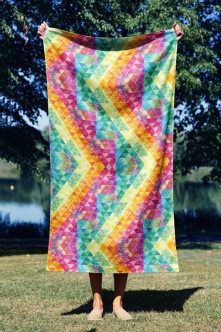 Prosop de plaja, Astacura, Geometric Mozaic 90, 90x150 cm, 70% poliester/30% poliamida, Multicolor