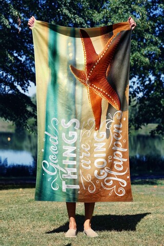 Prosop de plaja, Astacura, Good Things 90, 90x150 cm, 70% poliester/30% poliamida, Multicolor