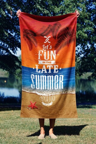 Prosop de plaja, Astacura, Late Summer 90, 90x150 cm, 70% poliester/30% poliamida, Multicolor