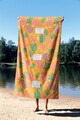 Prosop de plaja, Astacura, Move Like Matisse 90, 90x150 cm, 70% poliester/30% poliamida, Multicolor