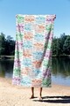 Prosop de plaja, Astacura, Never Stop 90, 90x150 cm, 70% poliester/30% poliamida, Multicolor