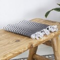 Prosop de plaja, Clovis, Alagra, 100x170 cm, Bumbac, Negru
