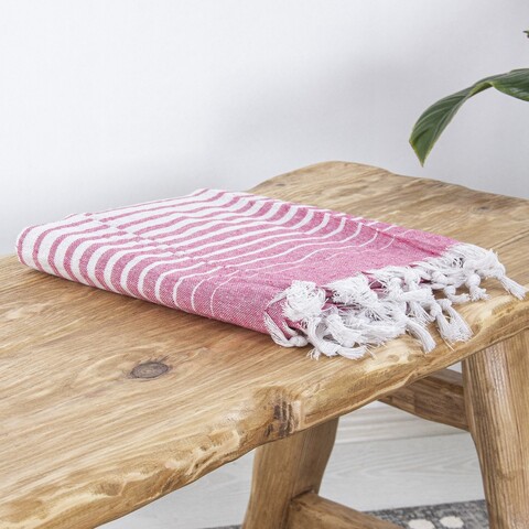 Prosop de plaja, Clovis, Alagra, 100x170 cm, Bumbac, Roz