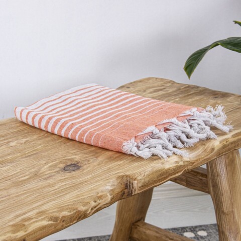 Prosop de plaja, Clovis, Alagra, 100x170 cm, Bumbac, Portocaliu