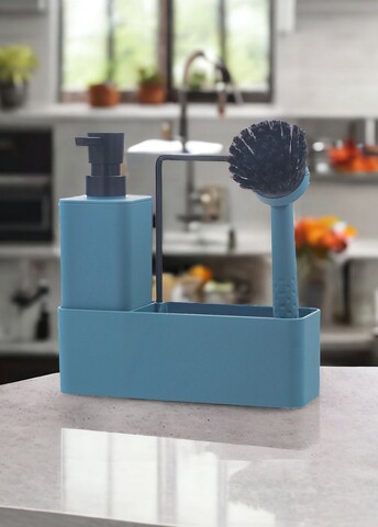 Dozator sapun lichid, Mia, SBN0054, Polirasina, Albastru