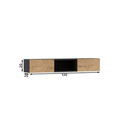 Raft de perete ELTAP, Lanzzi, 120x25x20 cm, MDF laminat, negru/stejar