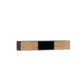 Raft de perete ELTAP, Lanzzi, 120x25x20 cm, MDF laminat, negru/stejar