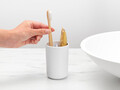 Suport periute si pasta de dinti, Brabantia, White, 7.6x7.6x11 cm, polipropilena, alb