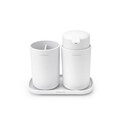 Set accesorii pentru baie 3 piese, Brabantia, White, polipropilena, alb