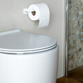 Suport hartie igienica, Brabantia, MindSet, 14x8.6x4.2 cm, otel, Alb