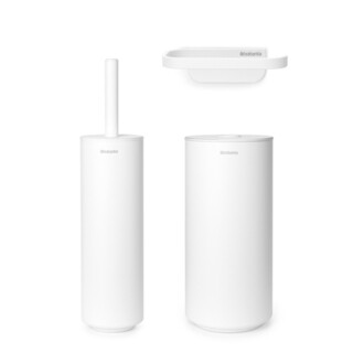 Alb, Set accesorii baie 3 piese