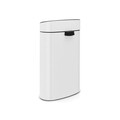 Cos de gunoi cu soft touch, Brabantia, Touch New, 40 L, 30.2x43.5x72.7 cm, otel, alb