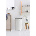 Cos de gunoi cu soft touch, Brabantia, Touch New, 40 L, 30.2x43.5x72.7 cm, otel, alb