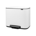 Cos de gunoi cu pedala, Brabantia, Bo Pedal, 36 L, 36.3x54x44 cm, otel, alb