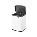 Cos de gunoi, Brabantia, Bo Small, 7 L, 20.7x24.2x31.7 cm, otel, alb