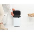 Cos de gunoi, Brabantia, Bo Small, 7 L, 20.7x24.2x31.7 cm, otel, alb