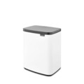 Cos de gunoi, Brabantia, Bo Small, 12 L, 23x29.5x37.5 cm, otel, alb