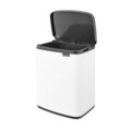 Cos de gunoi, Brabantia, Bo Small, 12 L, 23x29.5x37.5 cm, otel, alb