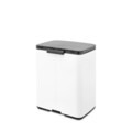 Cos de gunoi, Brabantia, Bo Small, 12 L, 23x29.5x37.5 cm, otel, alb