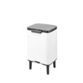 Cos de gunoi, Brabantia, Bo Small, 7 L, 20.7x24.2x40 cm, otel, alb