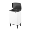 Cos de gunoi, Brabantia, Bo Small, 12 L, 23x29.5x45.5 cm, otel, alb