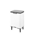 Cos de gunoi, Brabantia, Bo Small, 12 L, 23x29.5x45.5 cm, otel, alb