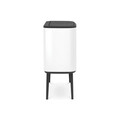 Cos de gunoi cu soft touch, 3 compartimente, Brabantia, Bo Touch, 3x11 L, 31.2x54x68 cm, otel, alb