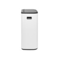 Cos de gunoi cu soft touch, Brabantia, Bo Touch, 2x30 L, 31.2x54.5x65.6 cm, otel, alb