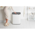 Cos de gunoi cu soft touch, Brabantia, Bo Touch, 2x30 L, 31.2x54.5x65.6 cm, otel, alb